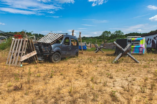 przeszkody pole paintballowe