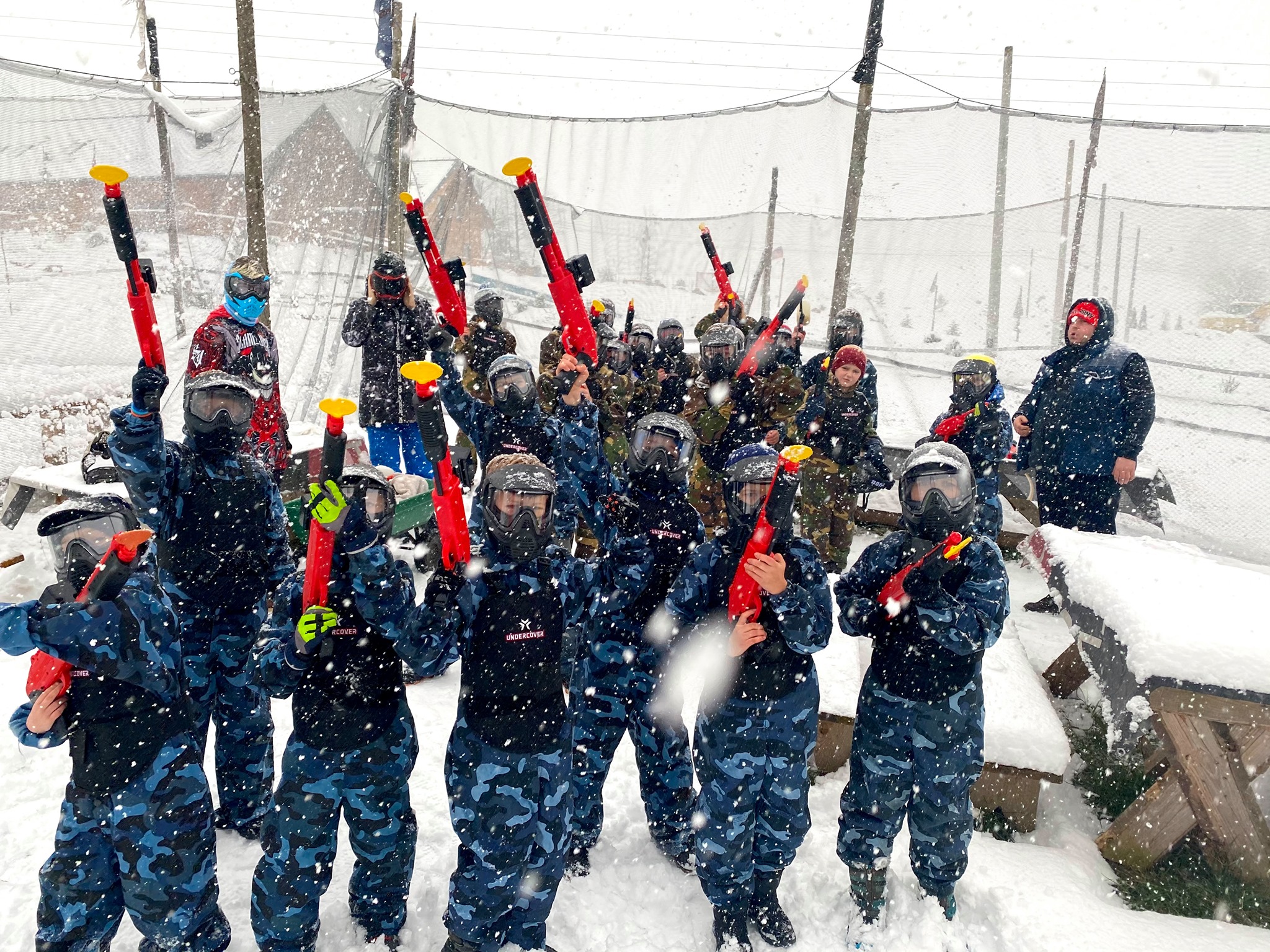 Zima - paintball dzieci