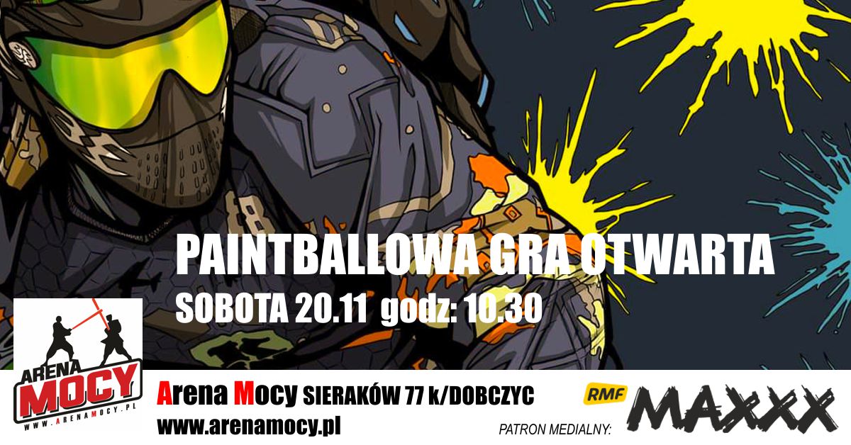 Gra Otwarta - Paintball na Arenie Mocy
