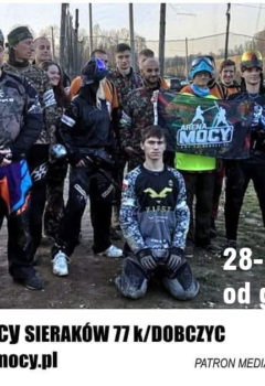 Paintball – Gra Otwarta 28.11.2021 (niedziela) na Arenie Mocy